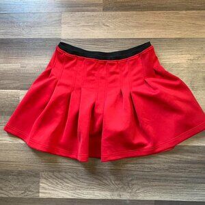 Preppy EGirl Red Pleated Mini Skirt Chocolate Usa Dark Academia High Waist